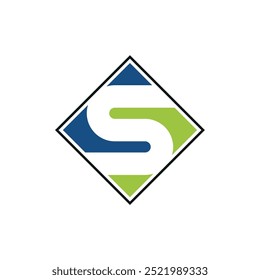 Letra S Logo Plantilla Diseño de ilustración