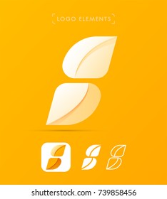 Letter S logo template. Material design style. Application icon