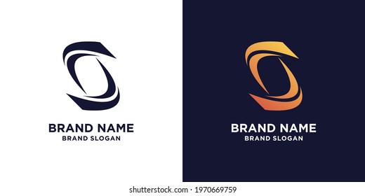 Letter S logo template with modern unique swosh concept