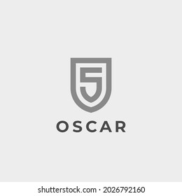 Plantilla del logotipo de la letra S. Logotipo del emblema Escudo. Icono del vector.