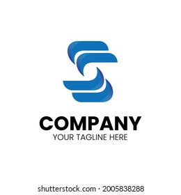 letter s logo template simple elegant 