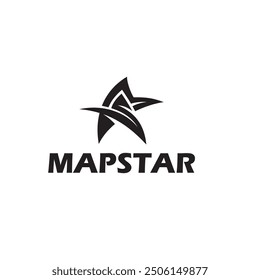 Letter S logo template with Star design element. Vector illustration. Corporate branding identity