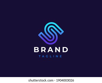 Letter S logo template. Unique modern creative logotype. Vector icon.