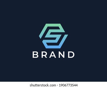 Letter S logo template. Unique modern creative logotype. Vector icon.