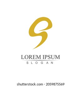 Diseño de icono vectorial de plantilla de logotipo Carta S