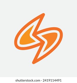 Tornillo eléctrico de trueno con el logotipo de la letra S. iluminación, perno, trueno, carga, ev, electricidad