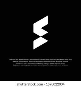 
the letter s logo with triangles on each line