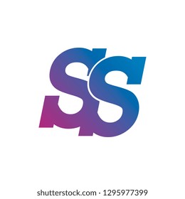 Letter s and s logo vector