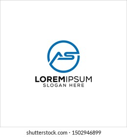 Letter A and S Logo - Vector