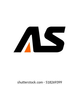 letter A and S logo vector