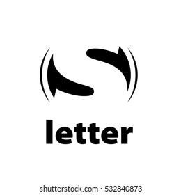 Letter S logo, vector 