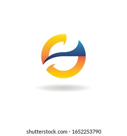 vector de logotipo de letra s con abstracto, elemento, plantilla