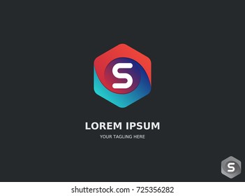 letter s logo vector design. geometric symbol icon design template.