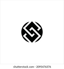plantilla de emblema vectorial del logotipo de la letra s