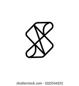 letter S logo vector graphic abstract template download