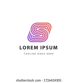 Elemento de diseño de plantilla de icono del logotipo de la letra S