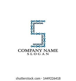 Letter S logo, vector illustration of modern icon bike chains
