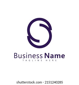 vector del logotipo de letra S, diseño del logotipo de la letra simple elegante S
