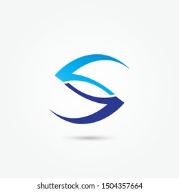 Letter S logo vector, symbol S abstract. vector alphabet letter. Alphabet logo vector