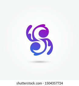 Letter S logo vector, symbol S abstract. vector alphabet letter. Alphabet logo vector