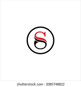 letra s una línea de plantilla de vector de logotipo
