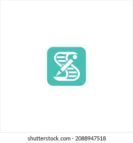 letter s logo vector template note