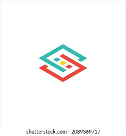 letter s logo vector template data