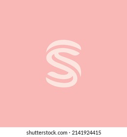 Letter S logo vector template. Abstract flat icon symbol logotype in minimal style.