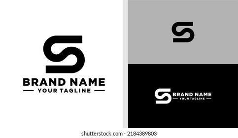 LETTER S LOGO WAVE FLOW UNIQUE EDITABLE