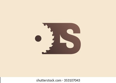 Letter S Logo, woodworking logo design. 