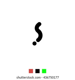 The letter S for logos, icons, web design, the template element. Black letters on a white background English alphabet. Vector Illustration Eps10.