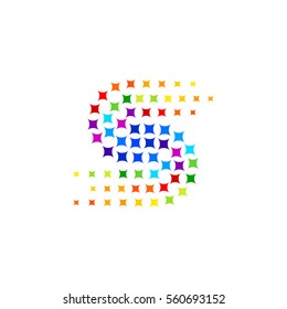 Letter S logo.Sparkle logo Colorful, logotype vector design
