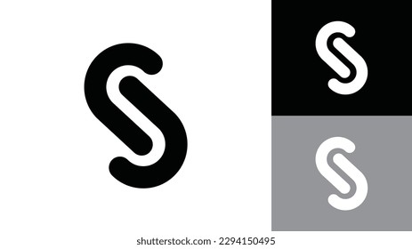 Símbolo de logotipo de la letra S - icono vector. plantilla de vectores de iconos monograma de diseño de logotipo S inicial. plantilla de ilustración vectorial.