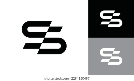 Símbolo de logotipo de la letra S - icono vector. plantilla de vectores de iconos monograma de diseño de logotipo S inicial. plantilla de ilustración vectorial.