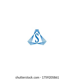 Letter S  logotype in green color design concept illustration