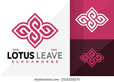 Letter S Lotus Leaves Logo Icon Vector Design. Creative simple logos designs illustration