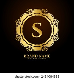 Letter S luxury brand logo concept stylish design vector