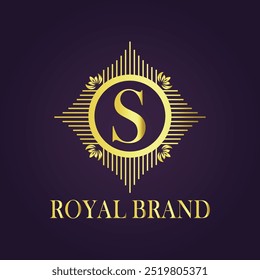 Letter S luxury gold logo concept