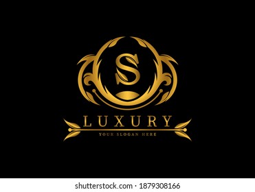 Letter S Luxury Logo template vector for brand, company or fashion.