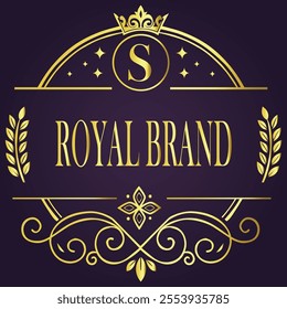 Letter S luxury and Royale brand logo concept design
