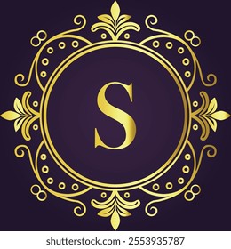 Letter S luxury and Royale brand logo concept design
