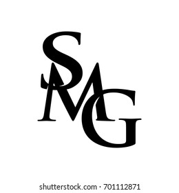 letter S, M, and G vector logo.