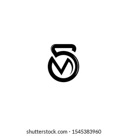 Letter S M logo design for phisical fitness vector template