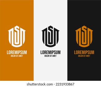 Diseño del logotipo de la letra S M. símbolo monocromo creativo mínimo. emblema vectorial universal elegante. Logotipo de negocio premium. Símbolo gráfico del alfabeto para identidad corporativa