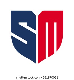 Letter S And M Logo Vector.