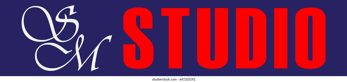letter s and m logo vector.