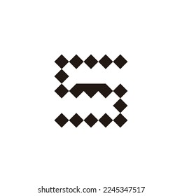 Letter S and m squares geometric symbol simple logo vector
