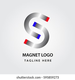 Letter S Magnet Logo