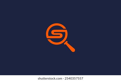 Letter s with magnifying glass logo icon design vector design template inspiration