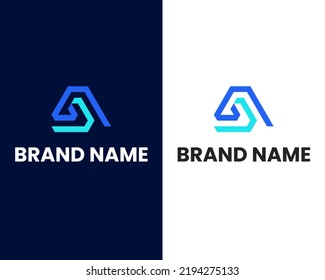 letra a y marca s diseño de logotipo moderno